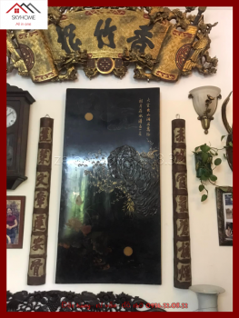 Hoành phi gỗ phòng thờ chữ Hương trúc tùng